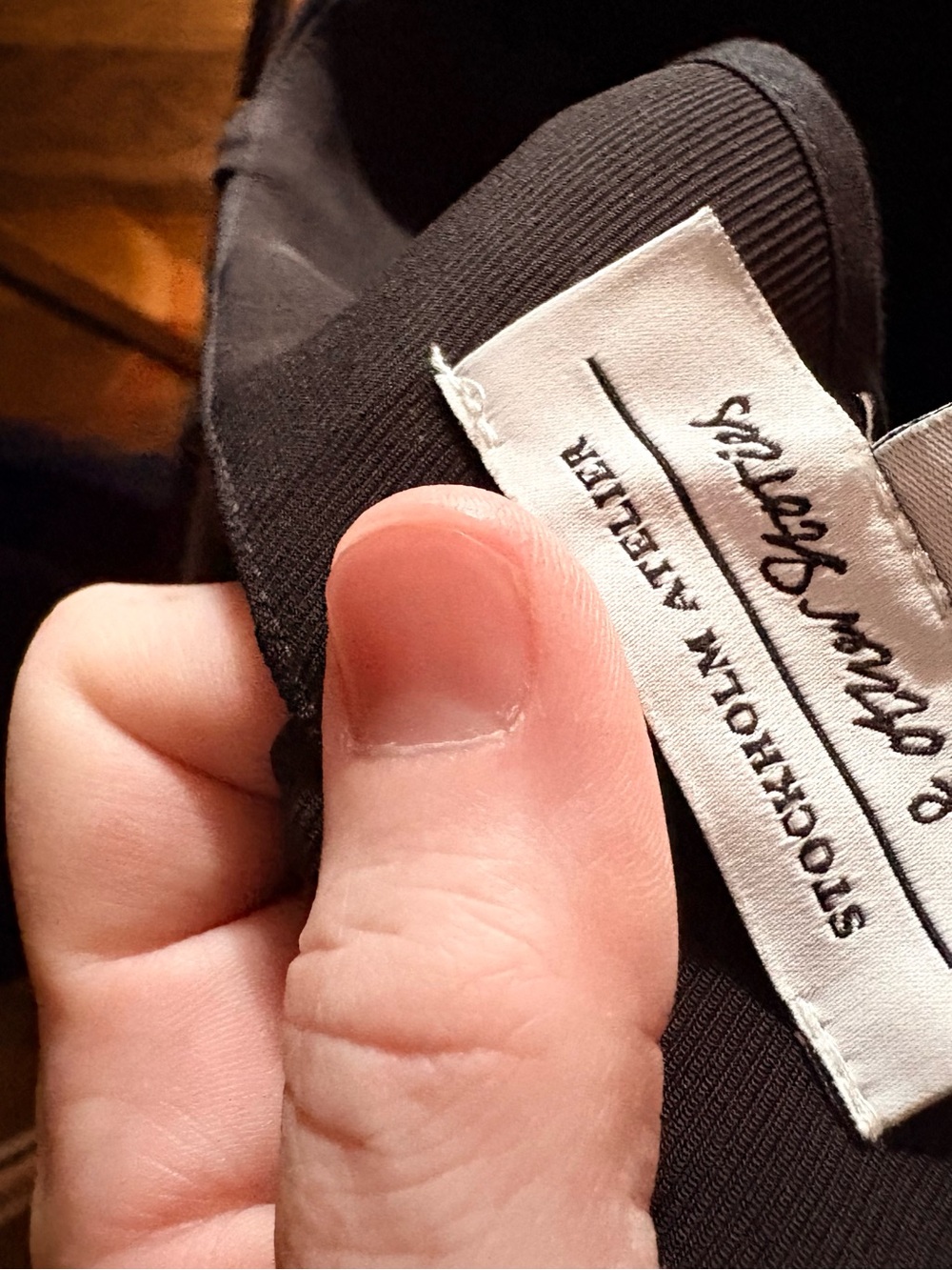 & Other Stories Black High Waisted Wide Leg Trousers - Picture 3 of 4
